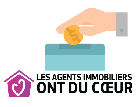 Présentation de l'association - Icône de donation avec le logo des Agents Immobiliers ont du coeur